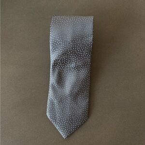 Yves Saint Laurent Silver Dotted Tie